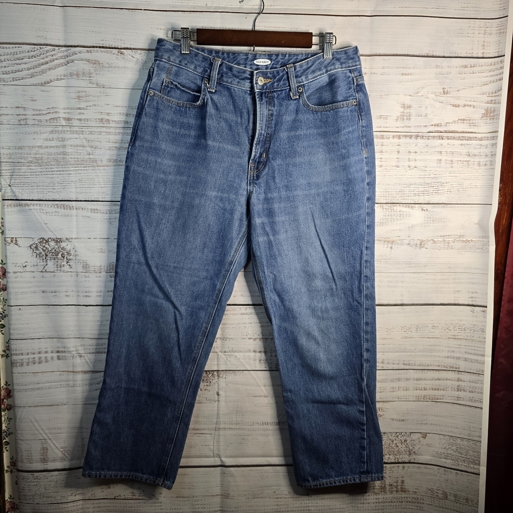 Old Navy Womens Size 8 Straight Leg Classic Blue Denim Jeans